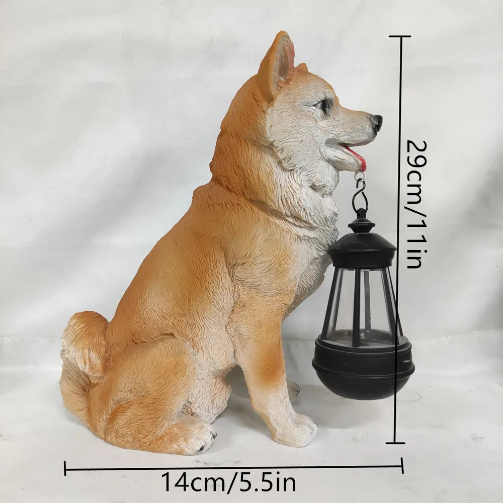 1 pc Patio decoration, outdoor, entrance decoration. Garden, villa solar simulation puppy decoration