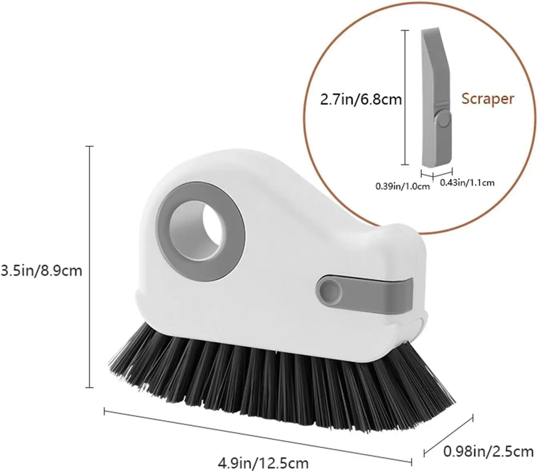 2 in 1 Groove Cleaning Brush Window Sliding Door Track Cleaner Tool Grout Cleaner Grip Brush Hard Bristle Crevice Cleaning Brush