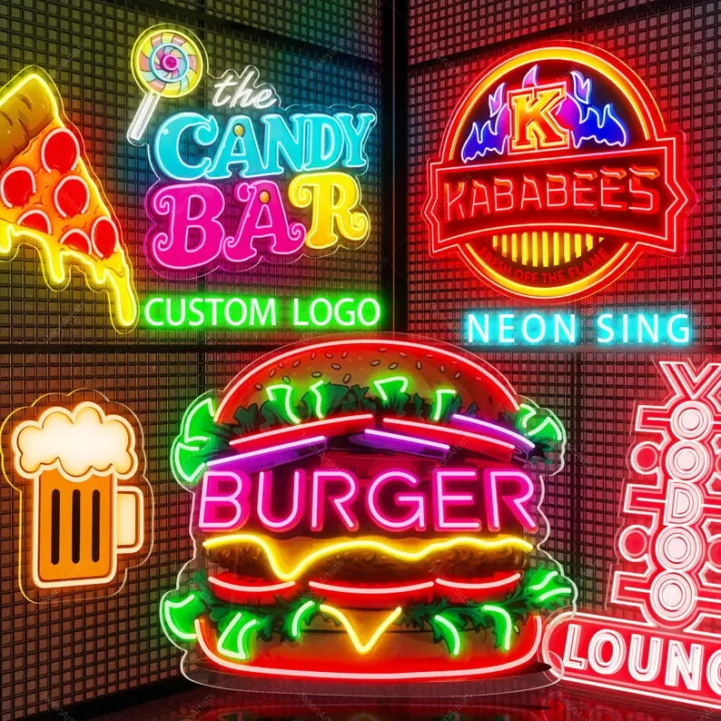 UV Print Custom Neon Sign Personalized UV Printing Sign Business Logo USB Neon Lights for Bar Shop Party Wedding Birthday 