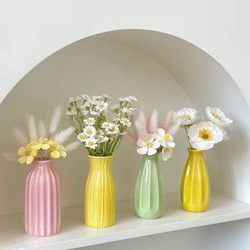 Vase Nordic Ceramics Vase Ceramics Decorative Vase Flower Bottle Table Flower Plant Pot Desktop Ornament Vase Home Decoration 꽃병