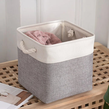 2025 The New Large-capacity Household Square Dirty Laundry Basket Finishing Storage Basket Linen Fabric Storage Basket