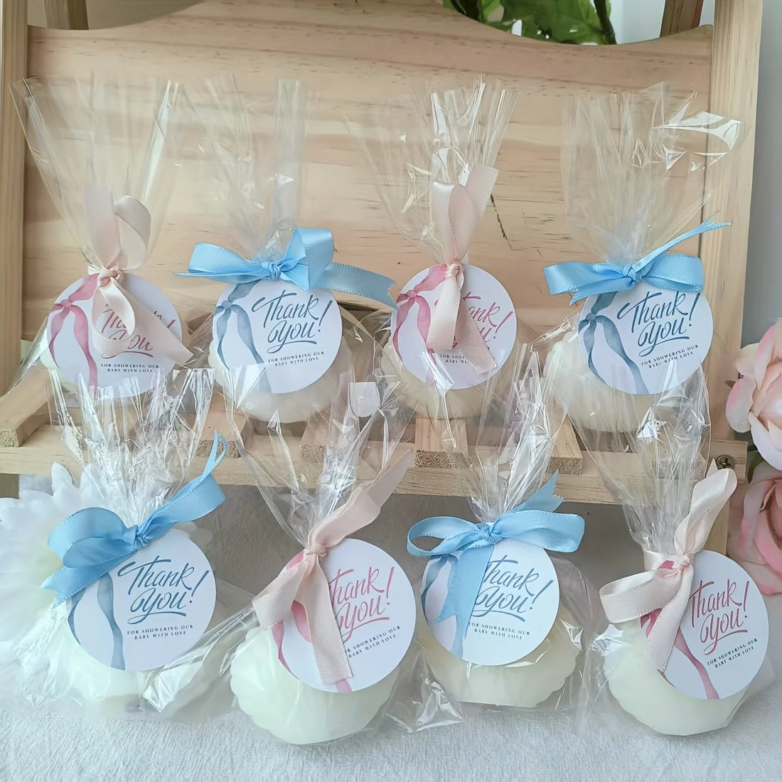 10sets Seashell Shaped Scented Candles, Unique Baby Shower Party Packs for Bridal Shower Favors Party Decorations Birthday Gifts