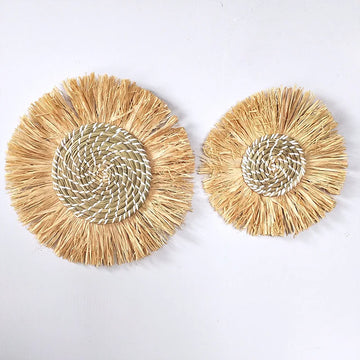 1pcs Straw Wall Decorations Wall Decorations Thatch Woven Wall Decorations Moroccan Style Decorations Bedside Hangings