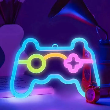 1PC USB LED game console neon light, game controller night light,suitable for game rooms,parties,and wall decoration