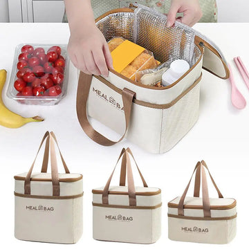 Portable Thermal Bag Food Insulated Box Waterproof Shoulder Strap Insulated Box, Hand-held Lunch Box Bag Large Capacity