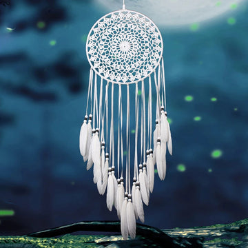 Macrame Dream Catcher Bohemian Leaf Wall Hanging Nordic Decor Boho Tapestry Ornaments for Home Living Room Kids Room Decoration