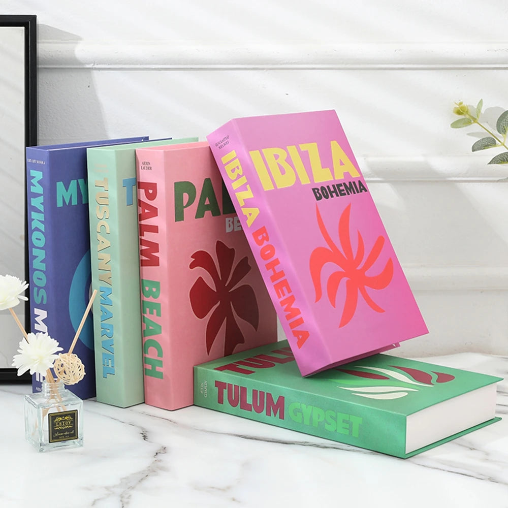 Travel Series Fake Book Decoration Coffee Table Living Room Fashion Fake Book Storage Box Decor Model Room IBIZA CAPRI
