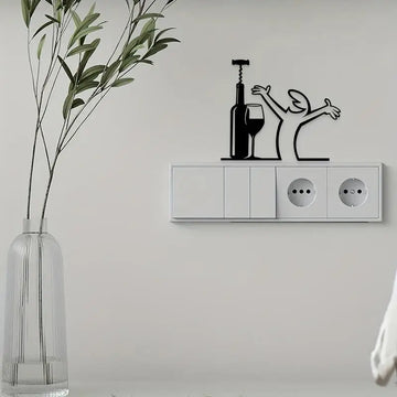 Minimalist Line Art Metal Poster: Premium Easy-Peel Sticker for Living Room & Bedroom Wall Decor