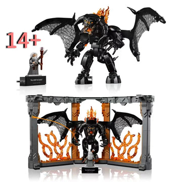 Creative 10367 Balrogs Book Nook Model Building Blocks Creative Bricks Home Decoration Toys For Kids Christmas Birthday Gifts