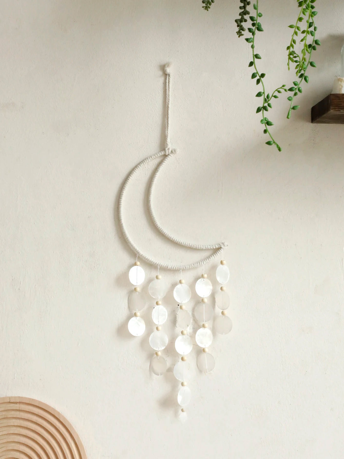 Lotus Wall Hanging With Acrylic Sequins Hand-woven Moon Bedroom Living Room Wall Decor Boho Home Decoration Crafts Art Tapestry