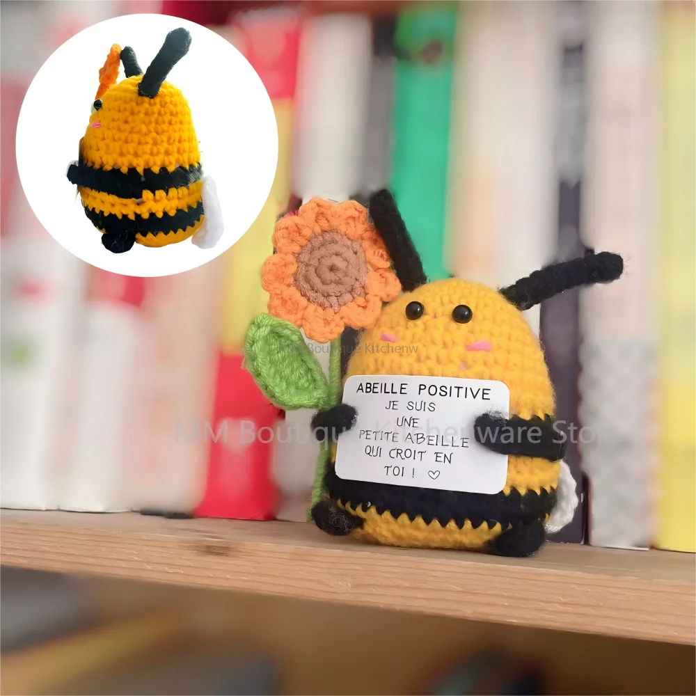 French Positive Energy Handmade Crochet Doll - Desktop Decoration, Car Ornament Decked The House & Gift Full of Vitality