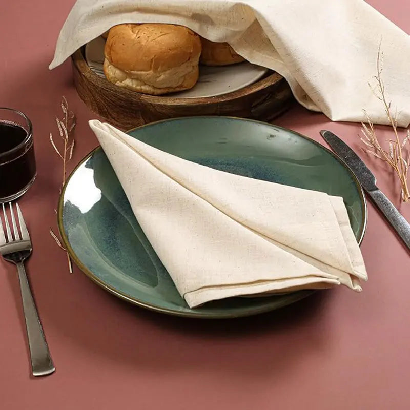 Tablecloth Napkins, Durable Polyester Thickened Pads, Reusable Kitchen, Dining, Holiday Decorations