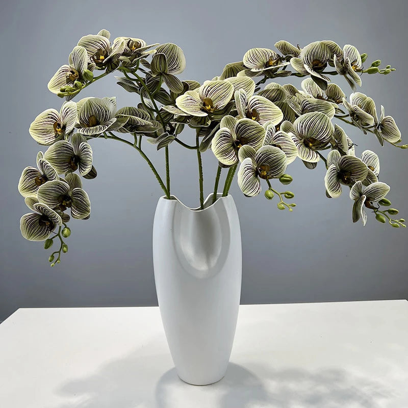 7/9 Heads Artificial Butterfly Orchid Wedding Floral Arrangement Material Phalaenopsis Home Table Vase Christmas Decor Props