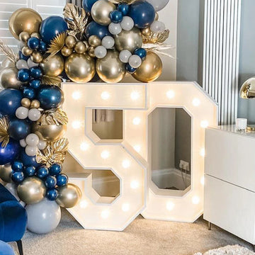 Led Light Birthday Number Ornaments 1st 18 30 50 60 Birthday Number Frame Background Birthday Wedding Party Anniversary Decor