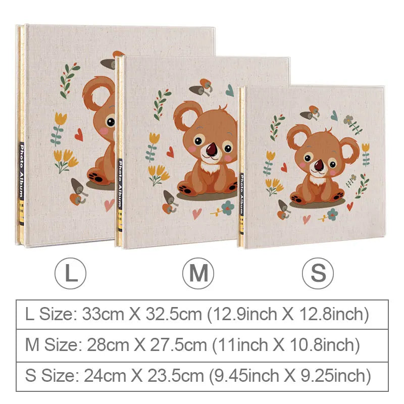 Photo Album Self Stick Baby Bear Scrapbook Wedding Magnetic Sheet 4x6 5x7 8x10 Picture Family Large Kids Travel Book Portfolio