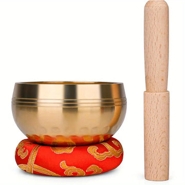 Tibetan Singing Bowls Set-Meditation Sound Bowl-Singing Bowls Hand-hammered in Nepal for Yoga, Chakra Healing, Mindfulness
