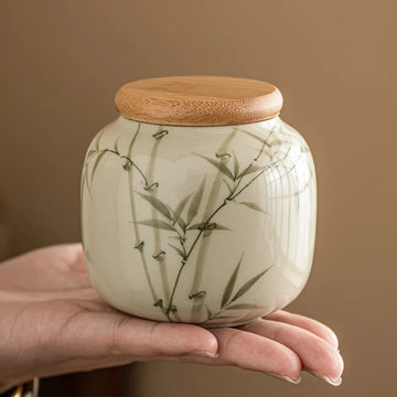 Sealed Ceramic Jars Moisture-proof Pet Urn Canister Ash Storage Box Caskets Memorials Funerary Mini Decorative Urn Pet Products
