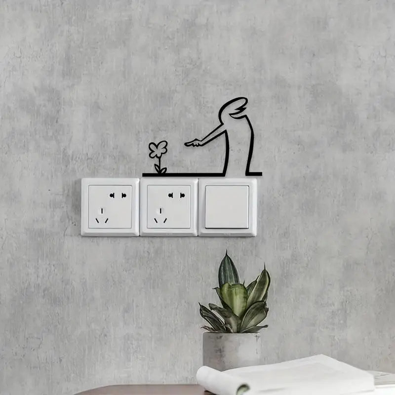 Minimalist Line Art Metal Poster: Premium Easy-Peel Sticker for Living Room & Bedroom Wall Decor