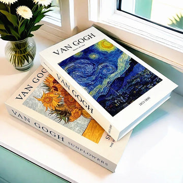 Monet Luxury Fake Book Storage Box Picasso Bauhaus Boho Decorative Books Van Gogh Simulation Book Coffee Table Shelf Home Decor