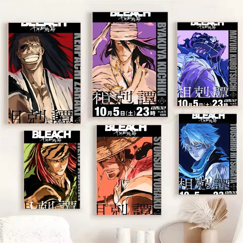 1PC Anime Figure Bleach Poster Poster Paper Print Home Living Room Bedroom Entrance Bar Cafe Art Painting Decoration