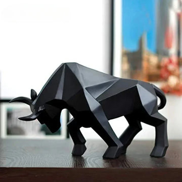 Nordic Modern Simple Resin Bull Ornaments Creative Home Decoration Crafts Indoor Study Office Cow Statue Animal Figurine