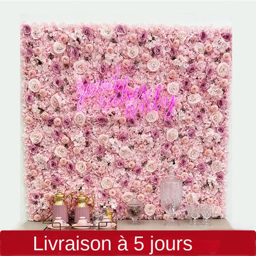 Silk Rose Flowers 3D Backdrop Wall Wedding Decoration Artificial Flower Wall Panel for Home Decor Backdrops Baby Shower