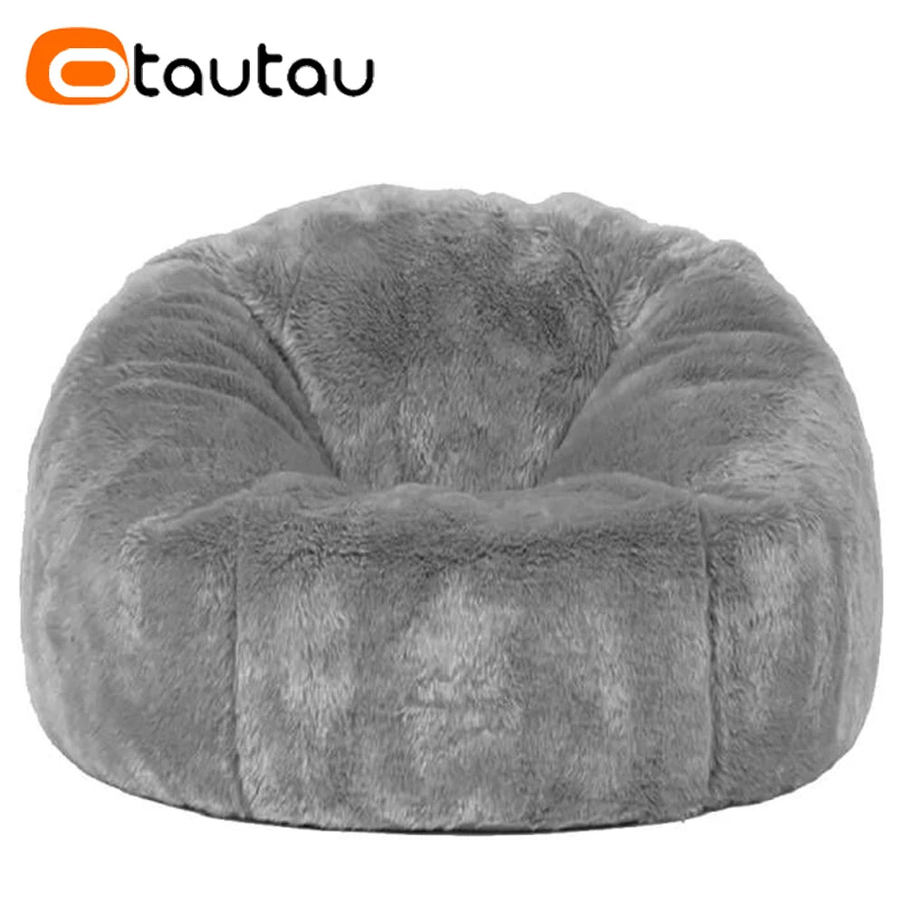 OTAUTAU Bean Bag Chair with Filler 100cm Puff Seat Couch Bed Stuffed Giant Beanbag Sofa Pouf Ottoman Lounge Furniture DD003
