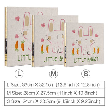 Photo Albums Self Adhesive 40 Pages Linen Hardcover Magnetic Scrapbook Burlap Cover with Window for DIY Anniversary Memory Book