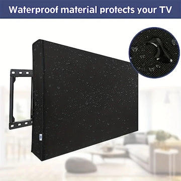 Outdoor TV protection cover, 1 piece, 600D thick fabric cover, waterproof, windproof, and dustproof, suitable for outdoor TVs