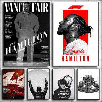 F1 L-Lewis Hamilton Poster Self-adhesive Art Waterproof Paper Sticker Coffee House Bar Room Wall Decor