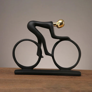 Home Decor Modern Abstract Resin Bicycler Cyclist Statue Bicycle Rider Statue Bike Racer Rider Figurine Office Living Room Decor