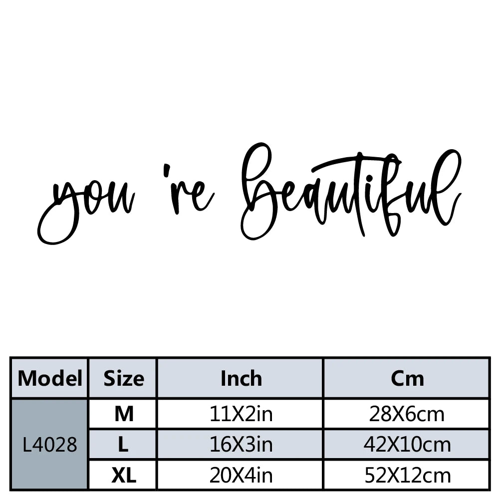 You're Beautiful Wall Sticker Removable Art Vinyl Wall Stickers For Toilet Stickers Sticker Mural
