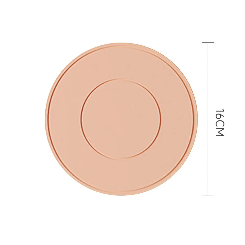 Silicone Placemats Set of 6 - Table Mats, for Dining Coaster Kitchen Appliances Pot and Pans Trivets with 1 Gold Triangle Holder
