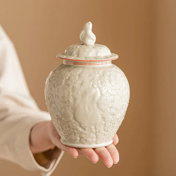 Small Pet Urn Bird Dog Pet Urns Cremation Pet Caskets Funeral Vase Cat Cremation Ash For Human Ashes Made Ceramics Hand Painted