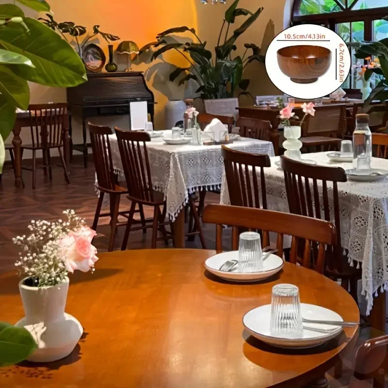 Kitchen Soup Bowls, Salad Bowls, Food Containers, Natural Wooden Bowls, Children'S Large Tableware Bowls, Wooden Utensils