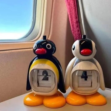 Cute Penguin Perpetual Calendar Penguin Desktop Decorations Press Flip Calendar Bedside Desktop Doll Decorations
