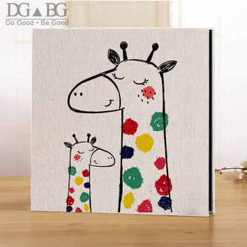 Photo Album Large Glue Free Waterproof Self-Adhesive Family Linen Cover Hand Made DIY Albums 5X7 6X8 8X10 Stockbook Memory Book