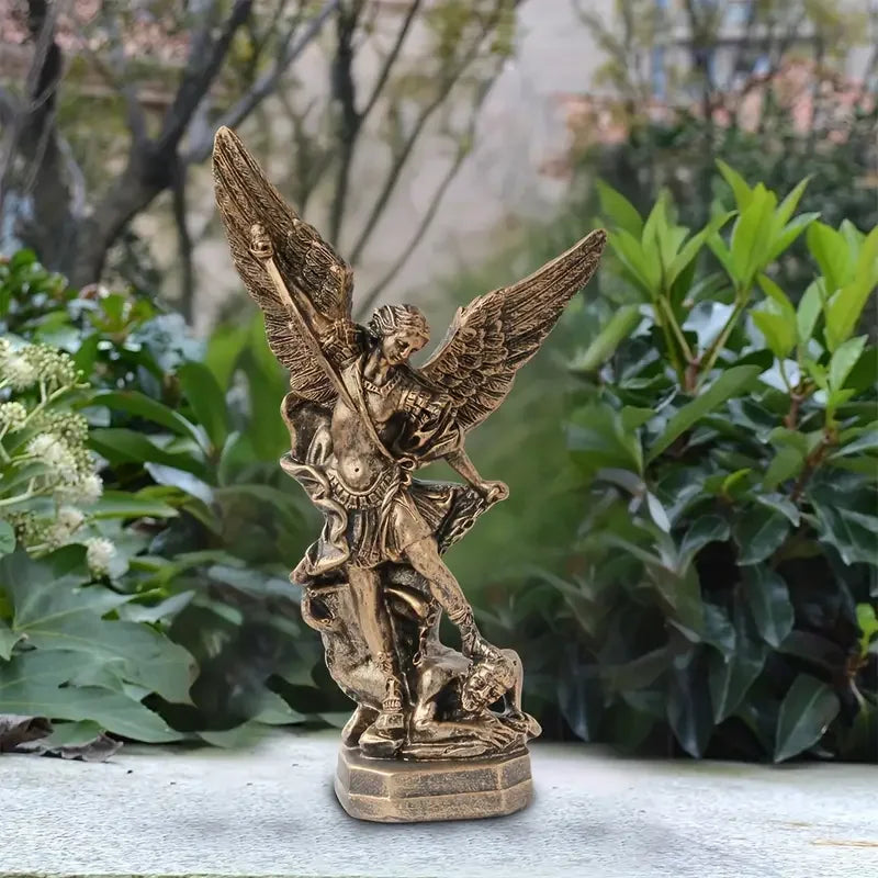 San Miguel Arcangel Statue St Michael Statue Resin Saint Archangel Michael Statue Saint Michael Collection Figurine Decor