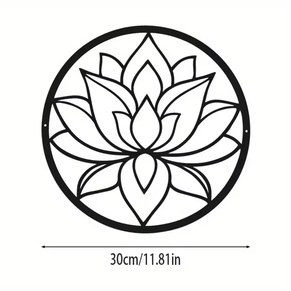 Metal Lotus Shape Wall Hanging Decorations - Stylish Indoor Décor, Elegant Dining Room Wall Art, Modern Wall Sticker Accent