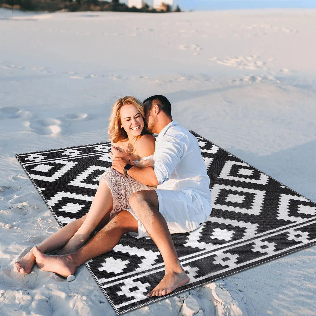 VIKAMA Outdoor Rugs for Garden Patio Waterproof Indoor Outdoor Area Carpet Mat for Camper Balcony Backyard Deck Home Decoration