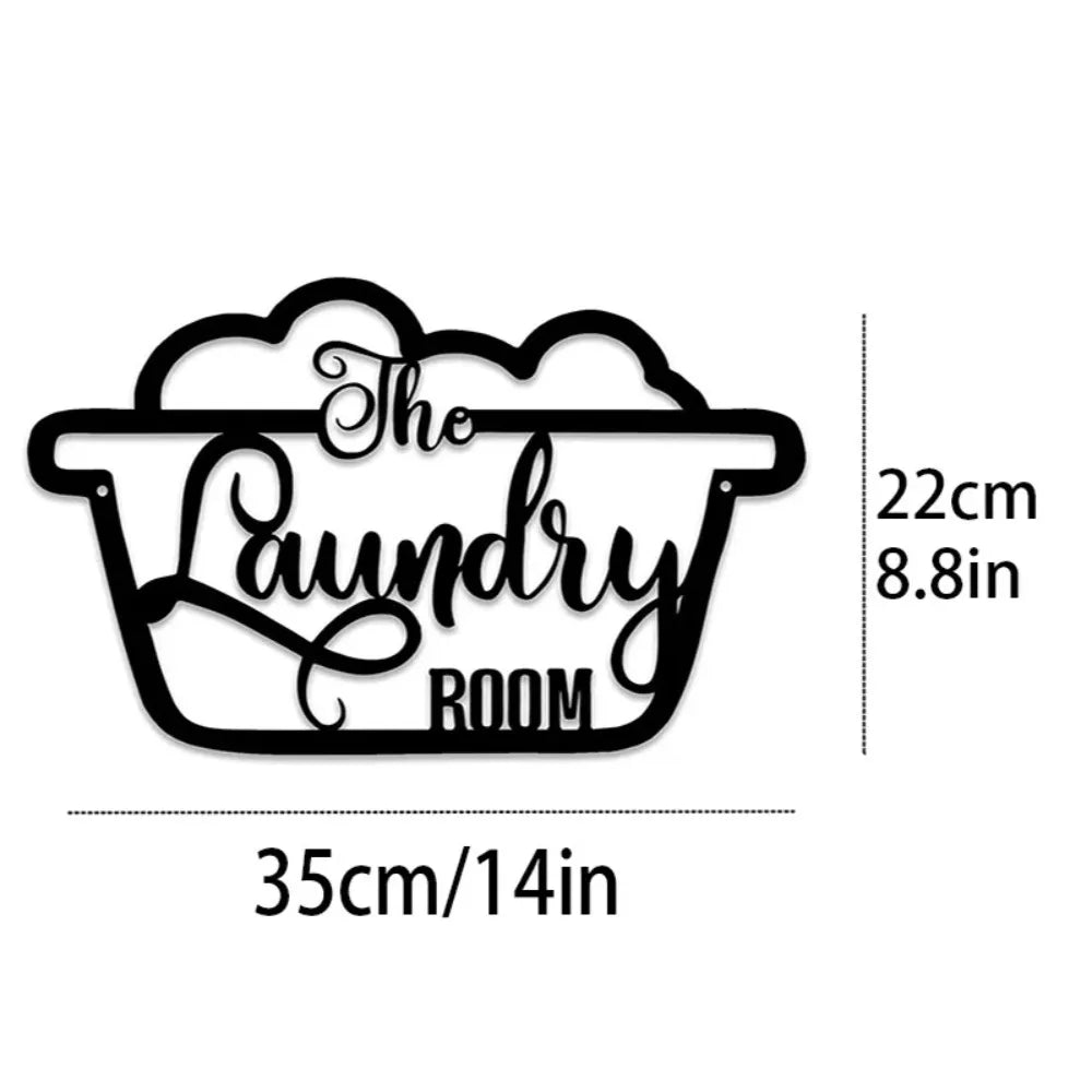 1pc Rustic Cute Laundry Room Decor Sign - Vintage Metal Wall Art | Stylish Hanging Decoration & Accessories for a Charming Space