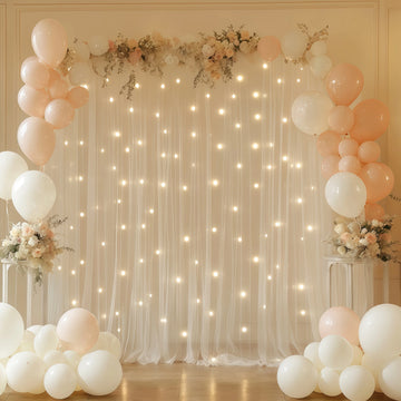 3pcs/set Tulle Backdrop Curtains, Optional  Curtains Light, for Birthday Party Wedding Graduation Betrothal Photography Backdrop