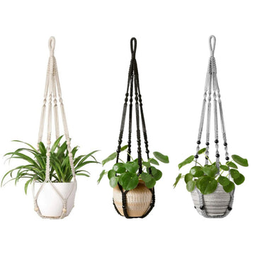 Craft Macrame Plant Hangers Handmade Cotton Rope Pot Holder Decorative Hanging Planter Basket Living Room Balcony