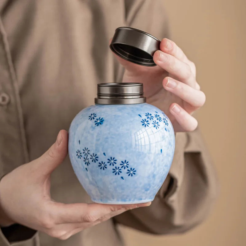 Handmade Ceramic Cremation Urn Chinese Style for Human & Pet Ashes Cat Dog Animal Reptile Remembrance - Eco-Friendly Memorial