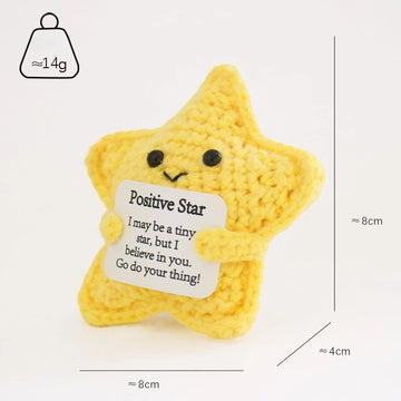 Kawaii Cake Crochet Doll Emotional Support Doll Desk Accessories Handmade Small Gifts Positive Crochet Home Decor