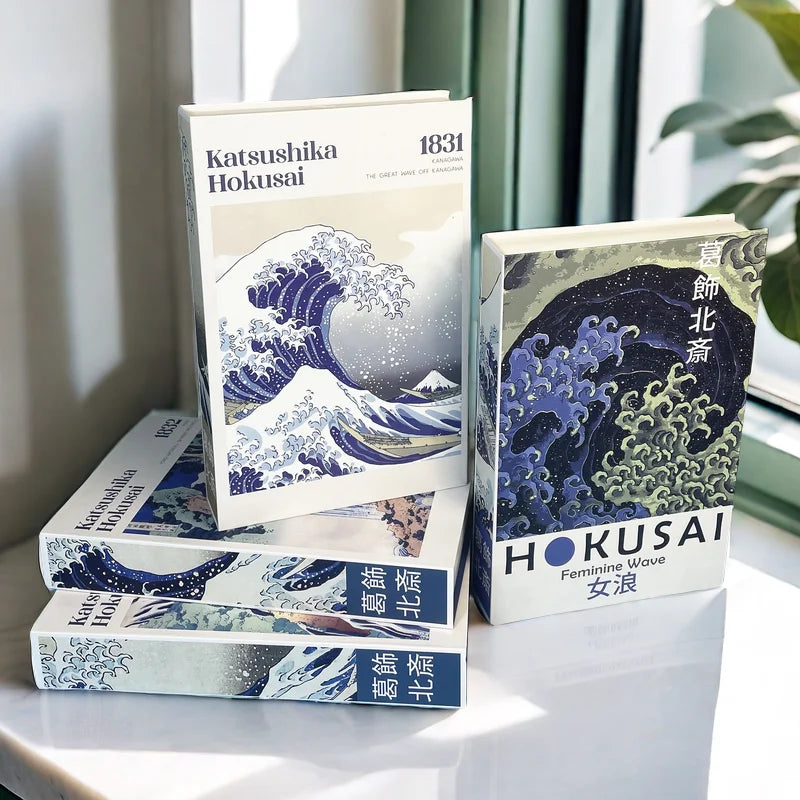 Japanese Decoration Fake Book Storage Box Cute Decorative Coffee Table Books Ukiyoe Yayoi Kusama Lucky Cat Home Decor Faux Livre