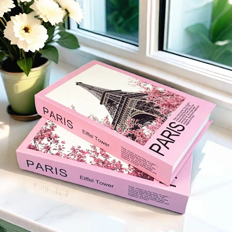 Perfume Luxury Fake Book Storage Box Interior Decoration Paris Decorative Books Design Ornament Coffee Table Shelf Home Decor