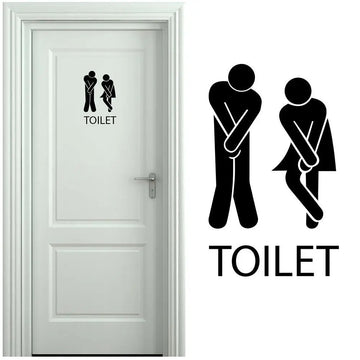 Creative Funny Toilet Wall/Door Stickers Bathroom Decoration Waterproof Decals Vinyl Wallpaper Poster Home Decor The Wall O E0O8