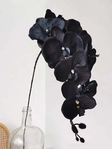 1pc Black Butterfly Orchid String Simulation Plant Dancing Orchid Silk Cloth Simulation Flower Artificial Flower Home Decoration