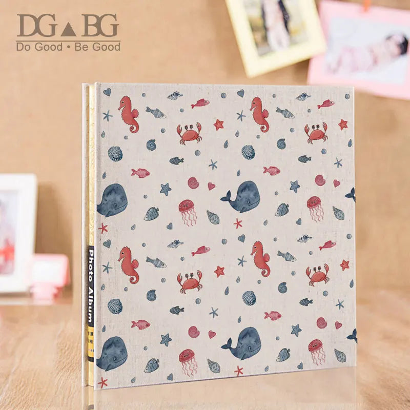 Album Photos Scrapbook Self Adhesive 12 15 18 Inch DIY Linen Hardcover Photo Album 40 Magnetic Double Sided Pages White Black